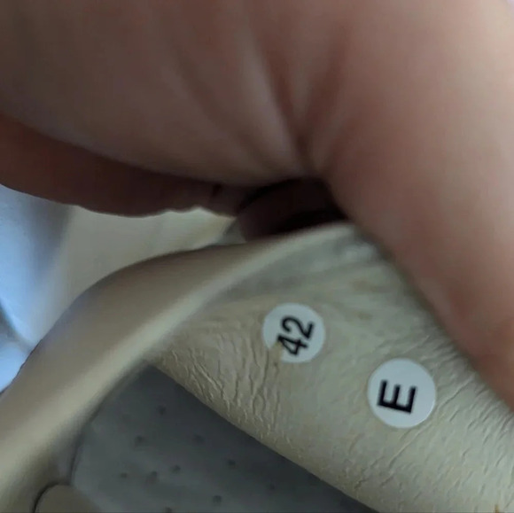 SEPTWOLVES Creme Beige Leather  Man's Square Toe Dress Shoe - Size 42 - Picture 8 of 9